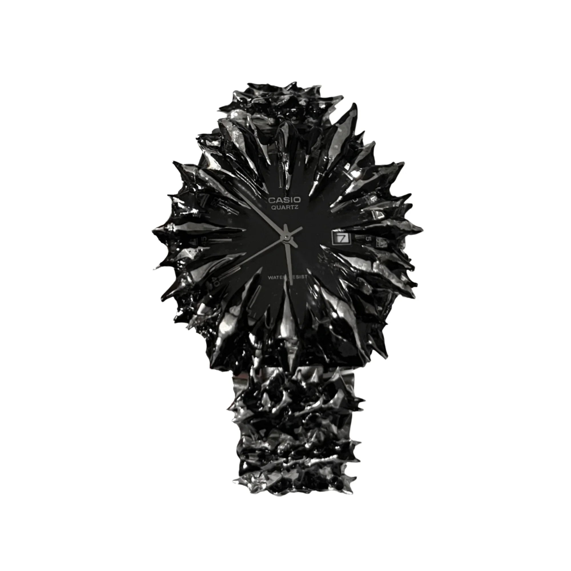 Midnight gothic watch by Umbra Noctis – all-black stainless steel timepiece with sapphire glass