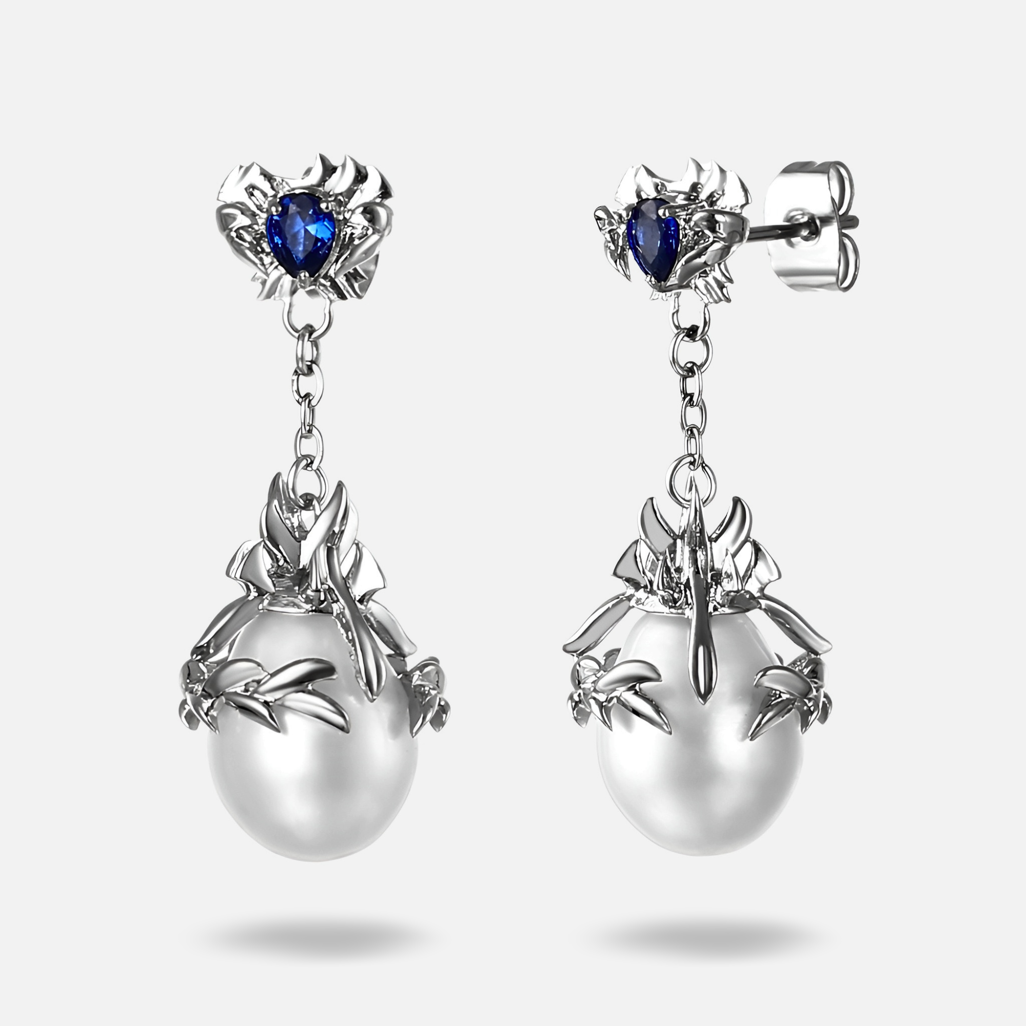 Sacred Pearl – Blue Earrings