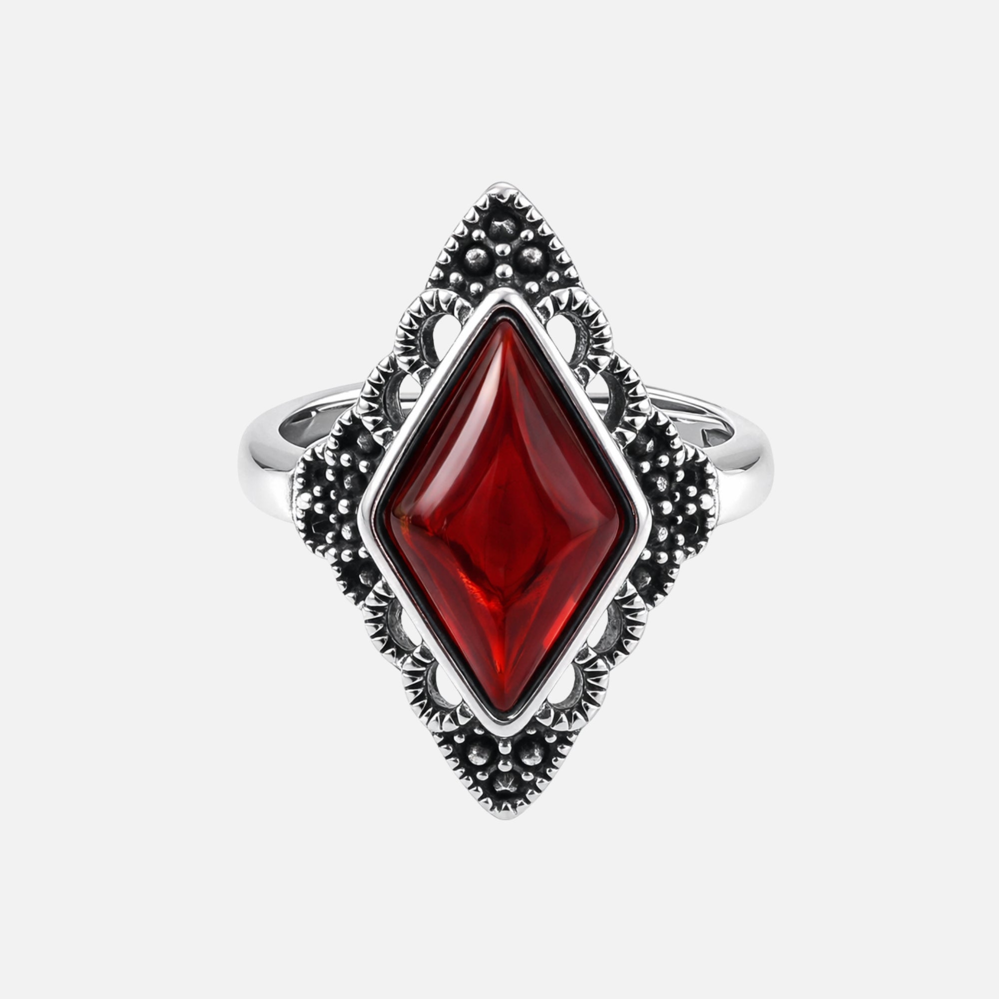 Bloodstone Gothic Diamond Ring