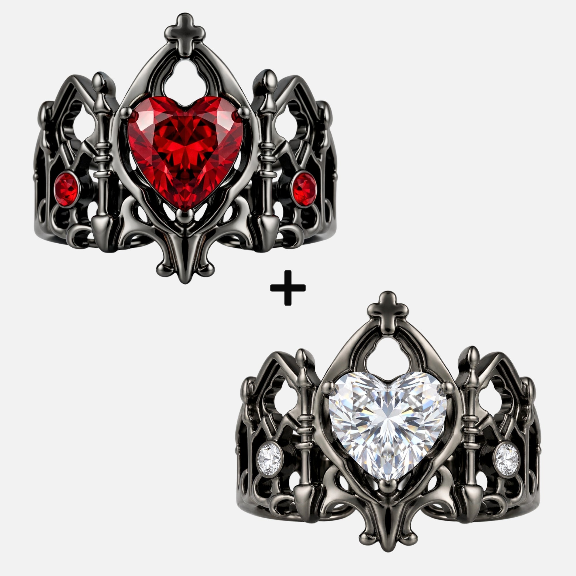 Devotion Cathedral Heart Ring Bundle